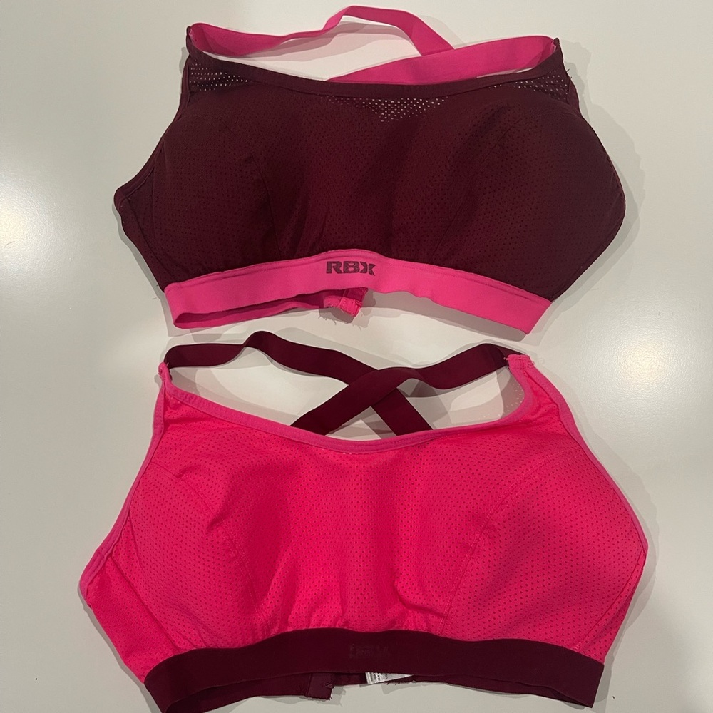 RBX pink and purple sports bras size Medium, can buy together or separate